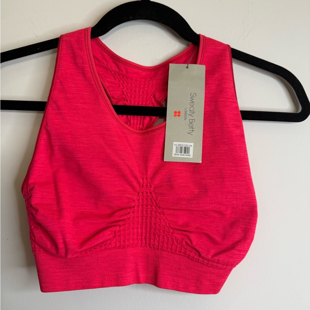 Sweaty Betty Stamina Sports Bra Size Medium Orange Red - Picture 3 of 16
